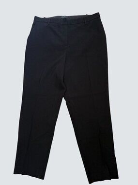 Theory Cropped Black Tailored Pants Size 10 Classic Fit Workwear Size 10